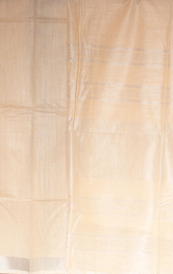 Classic Plain Slub Linen Saree – Effortless Elegance for Every Occasion - Image 3