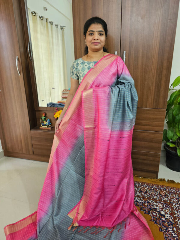 Premium Stepal Silk Saree with Sequence Pallu – Ideal for Weddings & Special Occasions