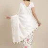 Elegant Slub Linen Embroidery Work Saree – A Touch of Craftsmanship & Grace - Image 3
