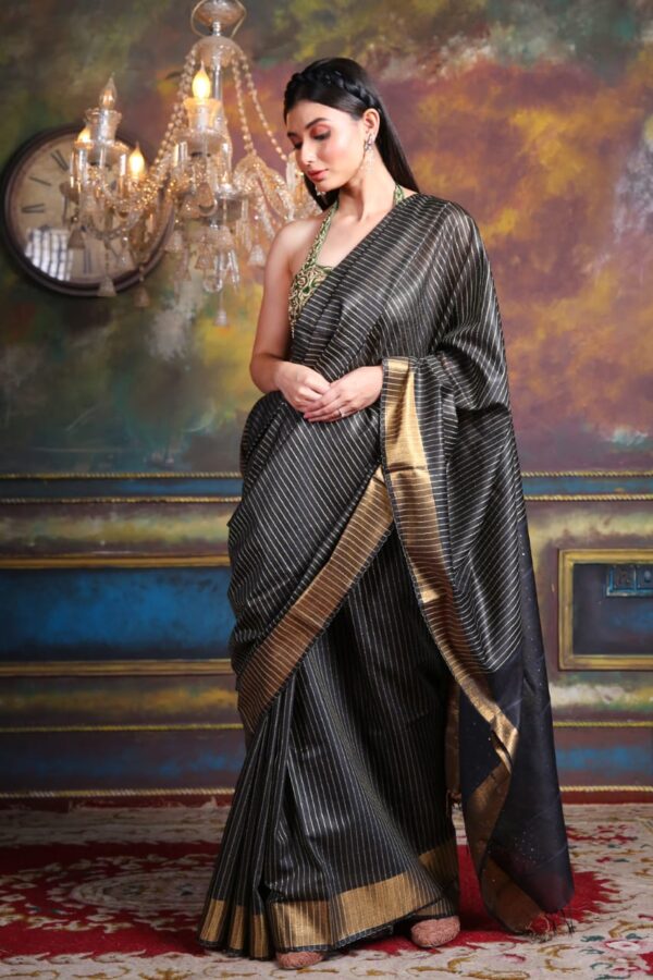 Premium Stepal Silk Saree with Sequence Pallu – Ideal for Weddings & Special Occasions