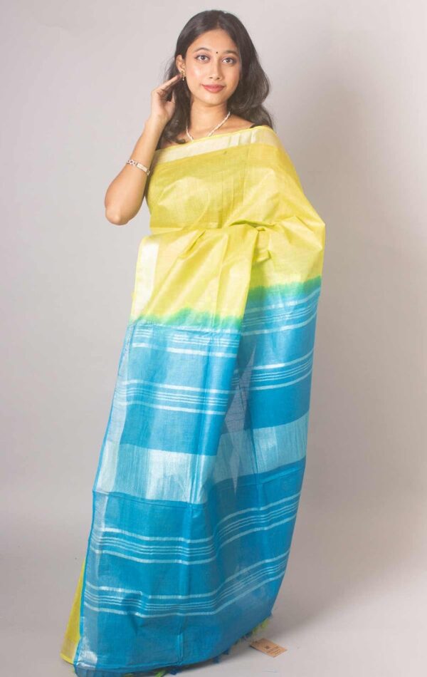 Elegant Slub Linen Saree – Effortless Grace for Every Occasion - Image 5