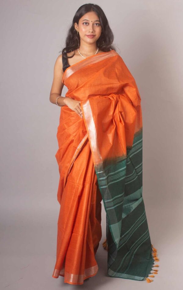 Elegant Slub Linen Saree – Effortless Grace for Every Occasion