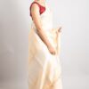 Classic Plain Slub Linen Saree – Effortless Elegance for Every Occasion - Image 6