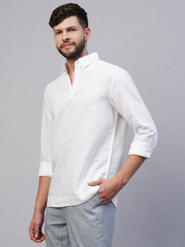 Timeless Elegance: Handloom Made Cotton Khadi Shirt - Image 3