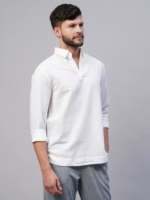 Timeless Elegance: Handloom Made Cotton Khadi Shirt - Image 5