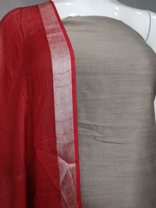 Elegant Khadi Linen Dupatta Dress Material – A Fusion of Tradition and Comfort