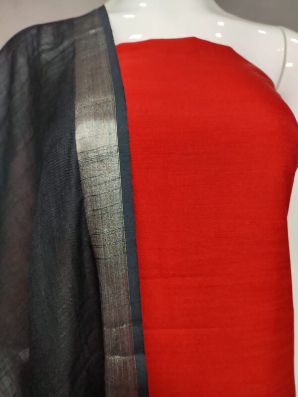Elegant Khadi Linen Dupatta Dress Material – A Fusion of Tradition and Comfort