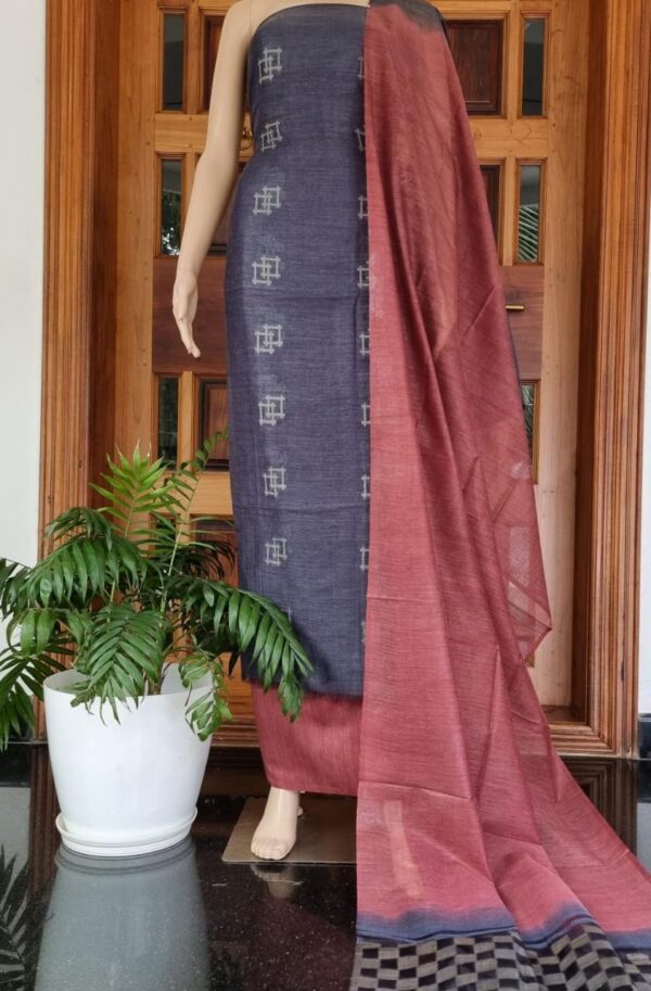 Elegant Banswada Silk (Bamboo Silk) Weaving Work Dress Material – Traditional Craft with Modern Flair - Image 3