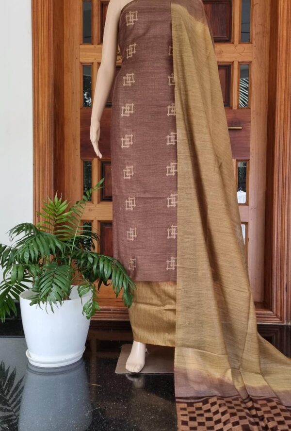 Elegant Banswada Silk (Bamboo Silk) Weaving Work Dress Material – Traditional Craft with Modern Flair - Image 3