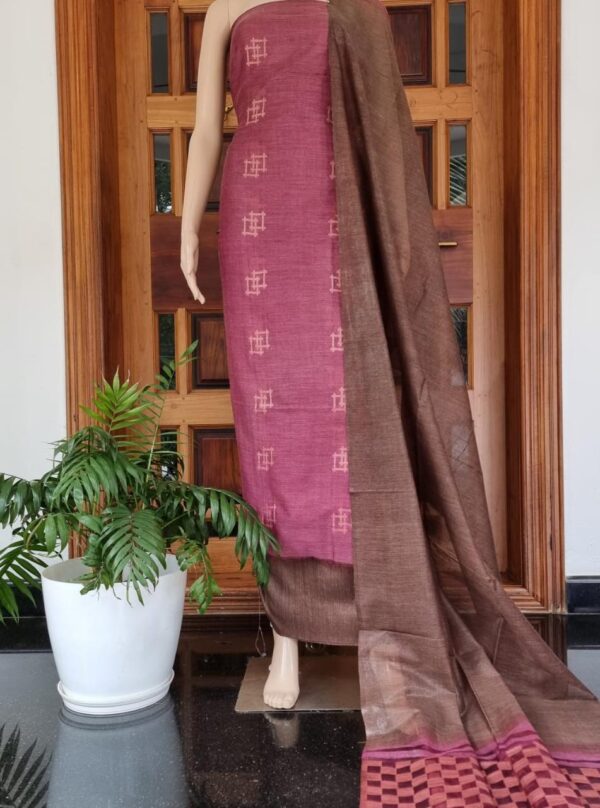 Elegant Banswada Silk (Bamboo Silk) Weaving Work Dress Material – Traditional Craft with Modern Flair - Image 3