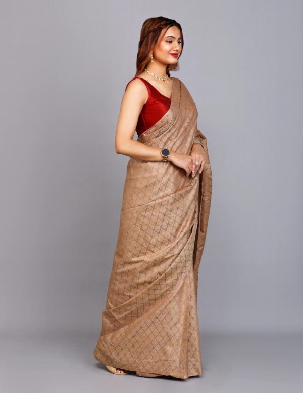 Full Body Handwoven Handloom Katan Silk Saree – A Masterpiece of Craftsmanship and Elegance - Image 4