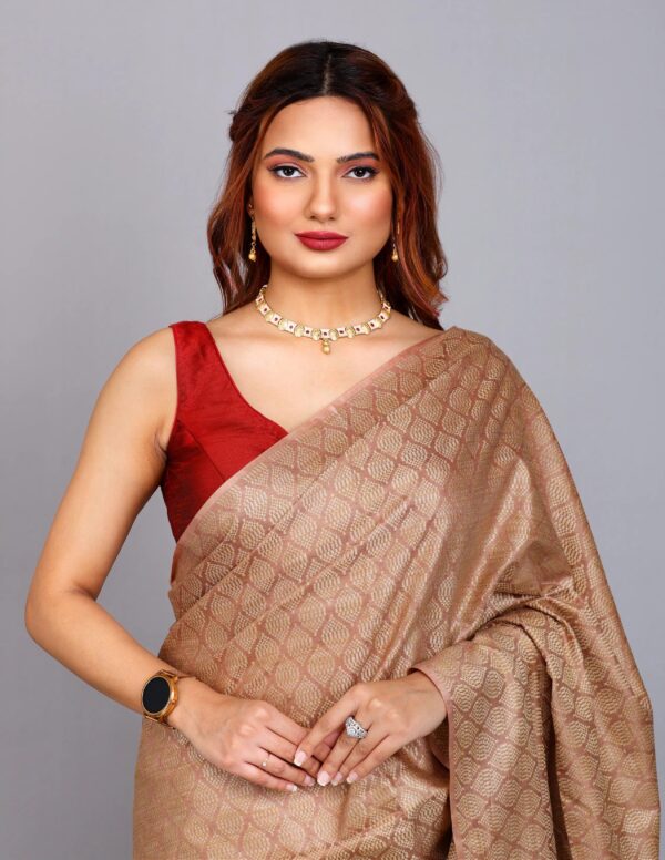 Full Body Handwoven Handloom Katan Silk Saree – A Masterpiece of Craftsmanship and Elegance - Image 2