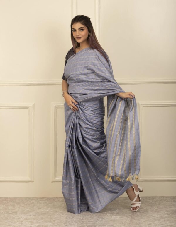 Full Body Handwoven Handloom Katan Silk Saree – A Masterpiece of Craftsmanship and Elegance - Image 5