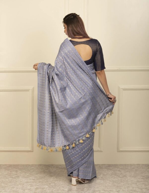 Full Body Handwoven Handloom Katan Silk Saree – A Masterpiece of Craftsmanship and Elegance - Image 10
